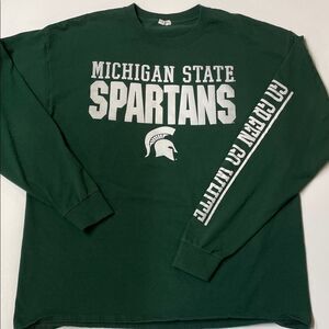 MichiganโState Spartans Green Long Sleeve Shirt Mens Sz L